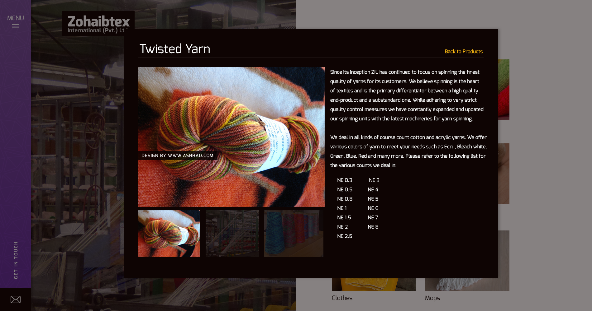 website design for textile company in karachi pakistan